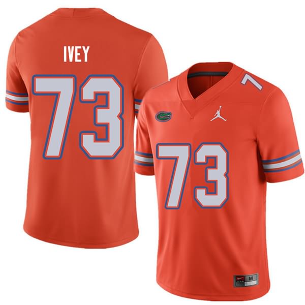 NCAA Florida Gators Martez Ivey Men's #73 Jordan Brand Orange Stitched Authentic College Football Jersey TKA1664RX